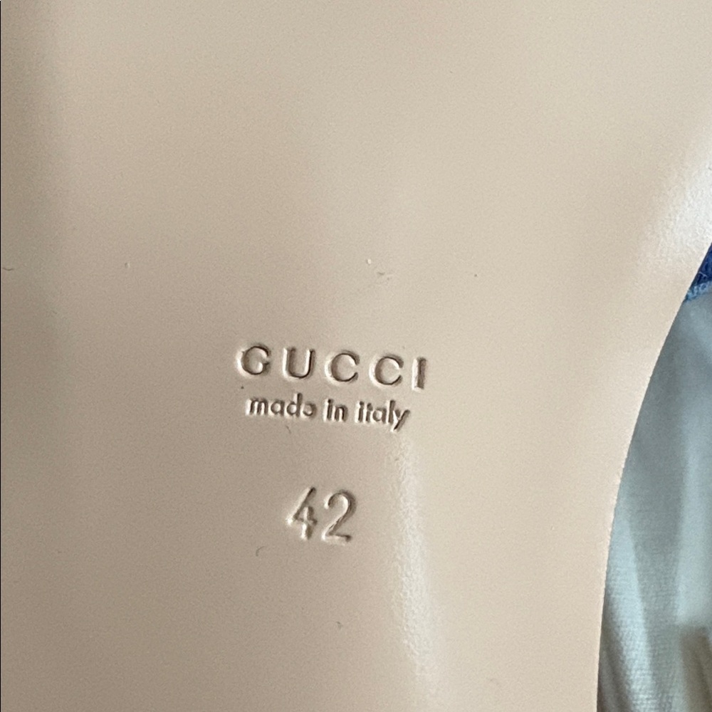 Gucci Jane Denim Blue Open-Toe Sandals, NEW - Picture 13 of 17